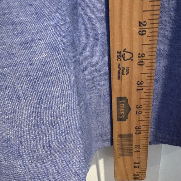 Vineyard Vines Tunic Dress Womens Extra Small Blue Cotton Linen Pintuck Boho XS - Picture 8 of 12